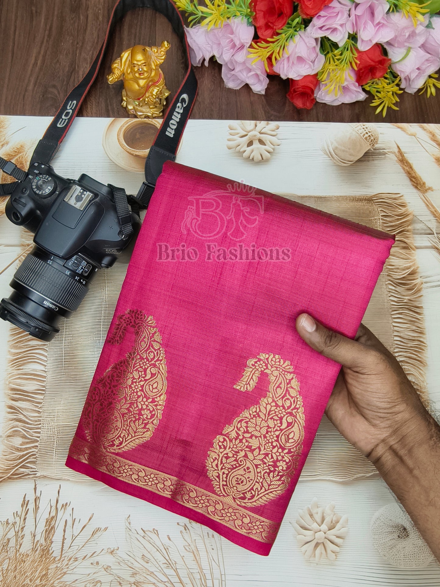 Tussar Silk Saree - Multi Colors
