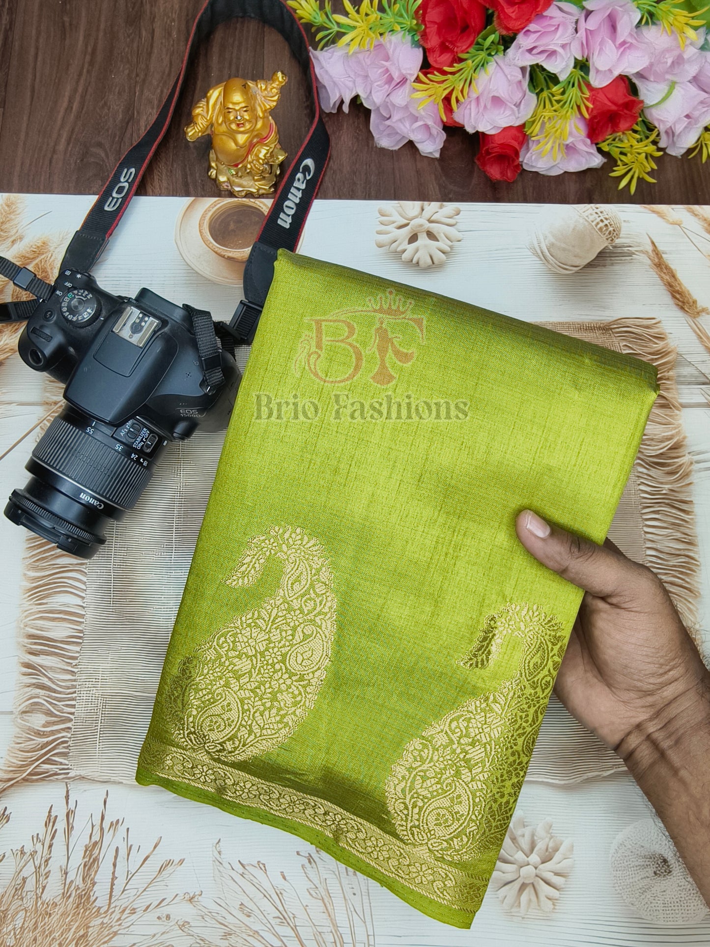 Tussar Silk Saree - Multi Colors