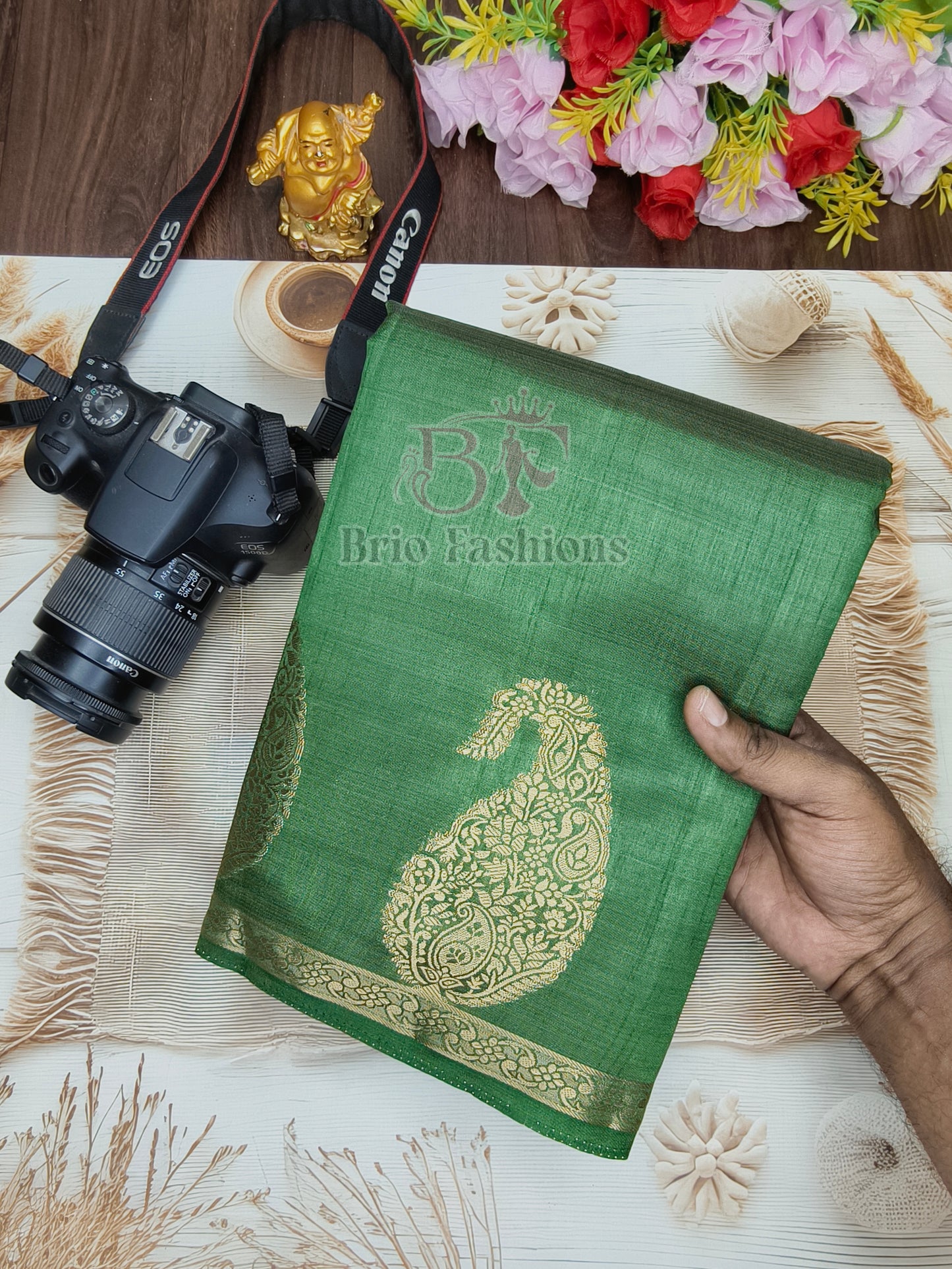 Tussar Silk Saree - Multi Colors