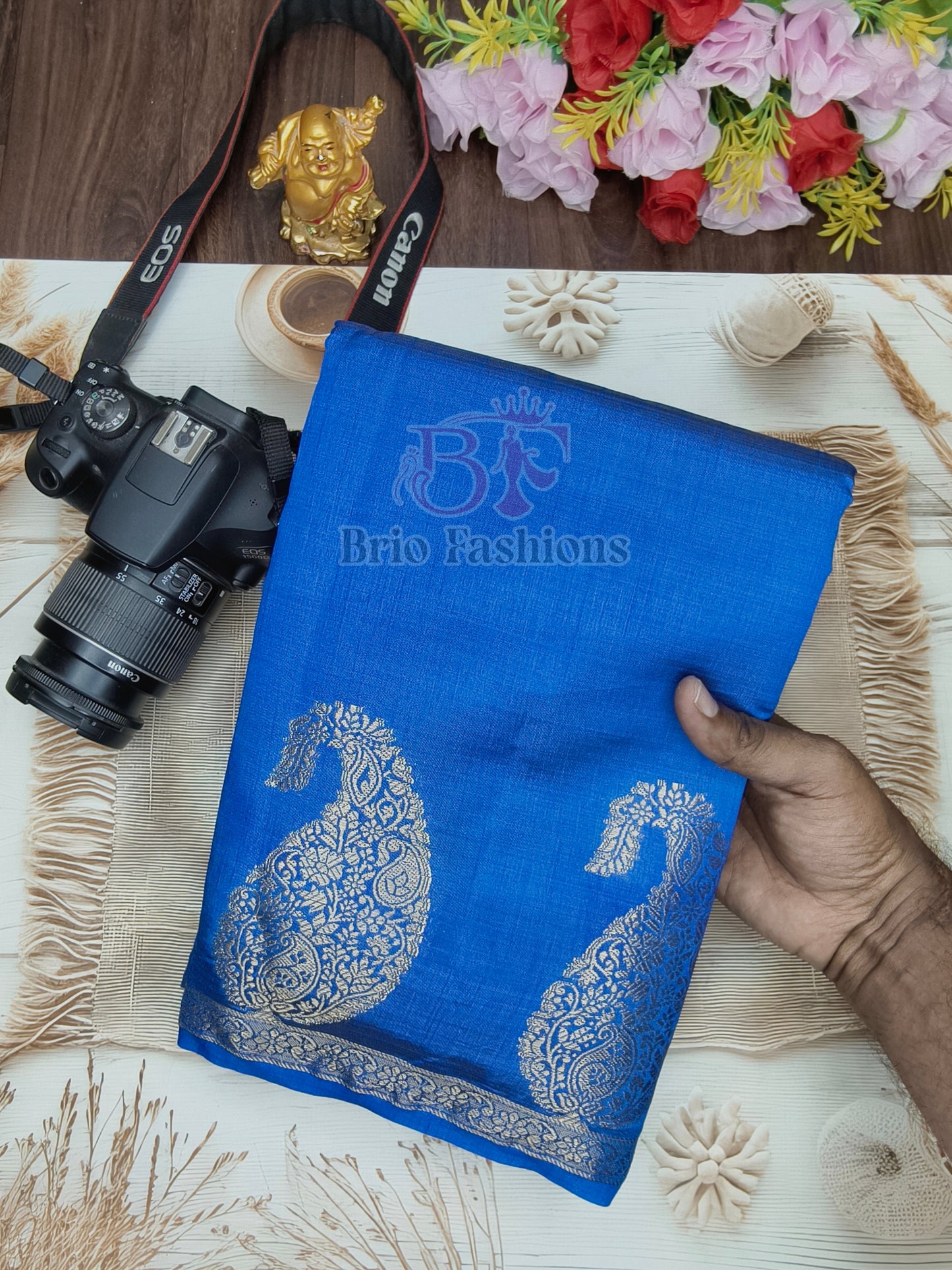 Tussar Silk Saree - Multi Colors