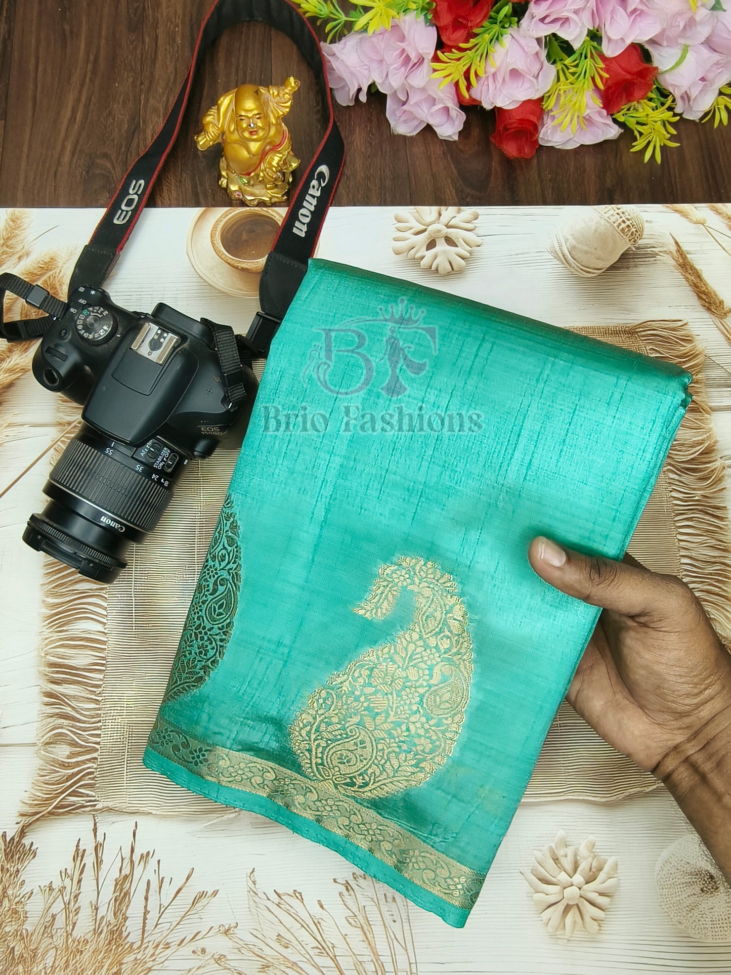 Tussar Silk Saree - Multi Colors